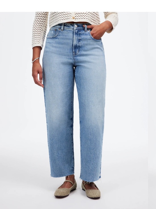Madewell Denim - Madewell Curvy Perfect Vintage Wide-Leg Crop Jean Hallstead Wash